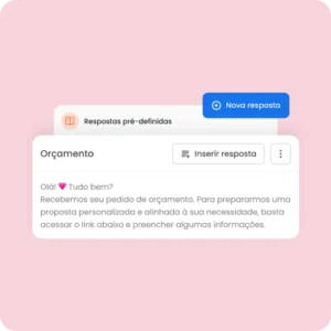 Banco de respostas mLabs Chat Tela com exemplo de respostas pré-definidas da mLabs Chat