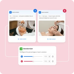 Automation with conditions to qualify leads mLabs Chat mLabs Chat automation flow with content delivery and a condition to identify whether the contact follows the profile on Instagram