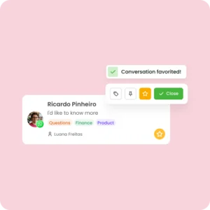 Star conversations in mLabs Chat mLabs Chat Unified Inbox screen with a feature to star important conversations and highlight leads with greater potential