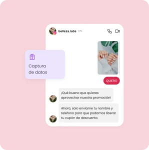 Envío automático de multimedia en Facebook para captación de leads Conversación en Facebook con envío automático de imagen y enlace del menú después de una pregunta sobre el precio de un pastel
